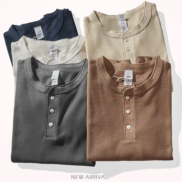Miles | Classic Waffle Henley Shirt