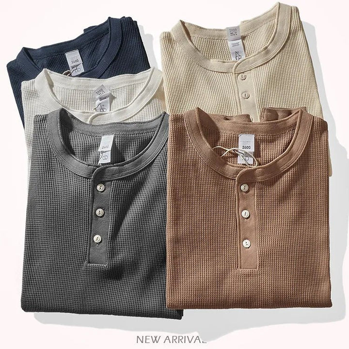 Miles | Classic Waffle Henley Shirt