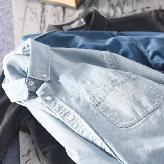 Men's Premium Denim Button Up