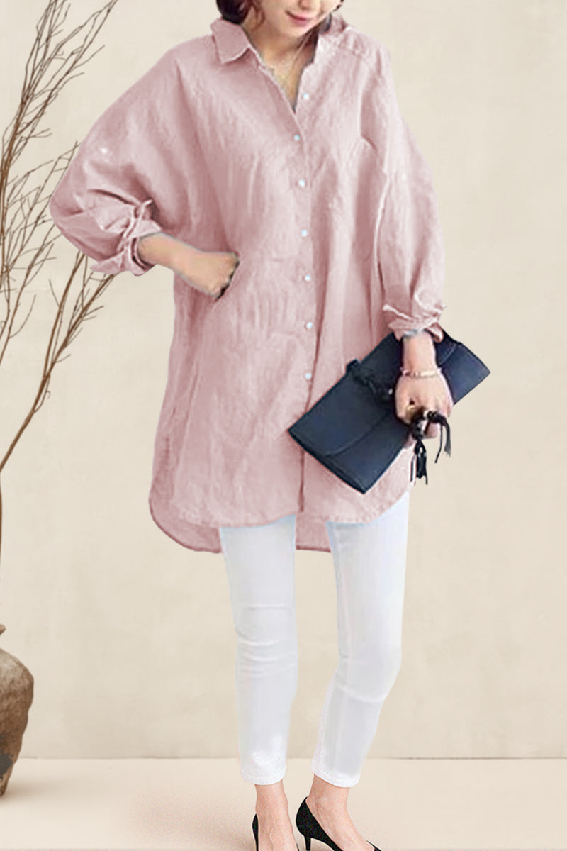 Oversized 100% Cotton Linen Shirt