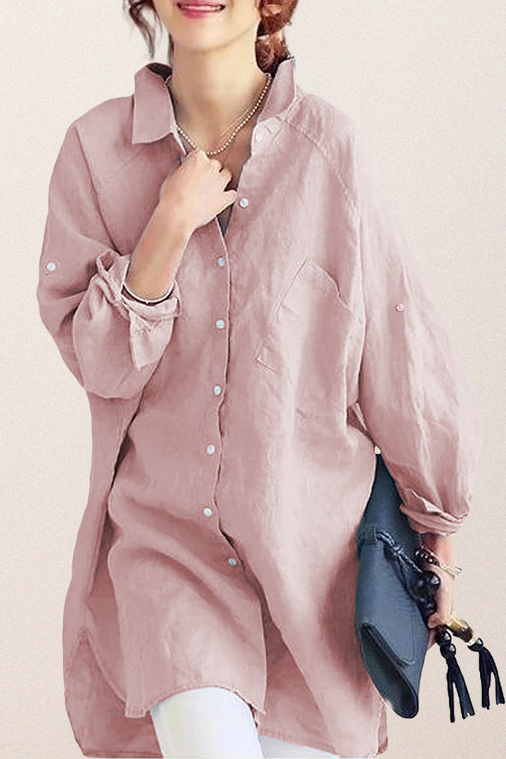 Oversized 100% Cotton Linen Shirt