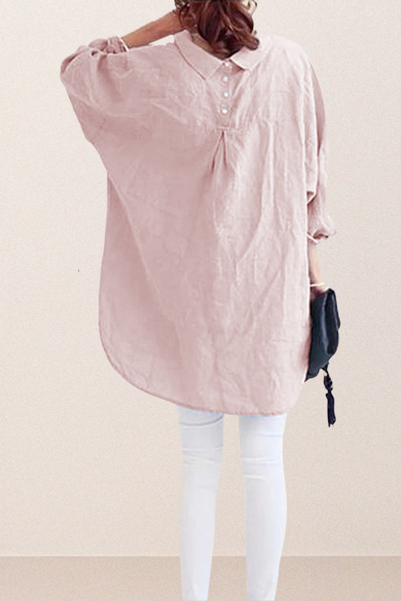 Oversized 100% Cotton Linen Shirt