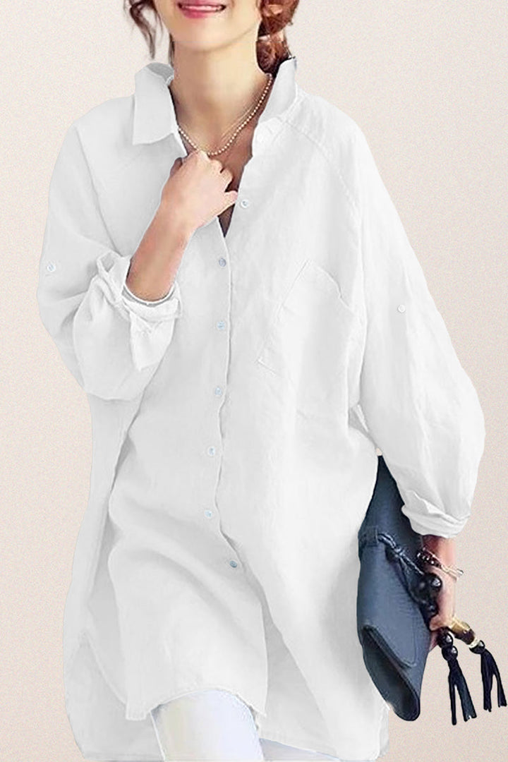 Oversized 100% Cotton Linen Shirt