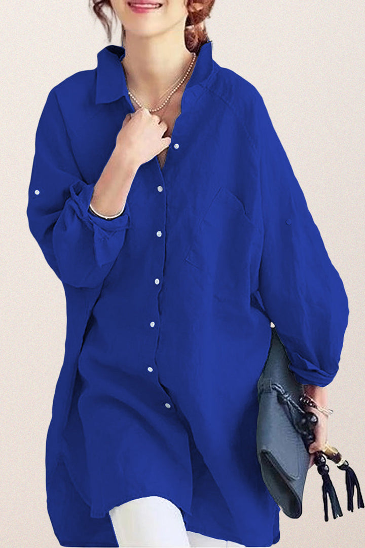 Oversized 100% Cotton Linen Shirt