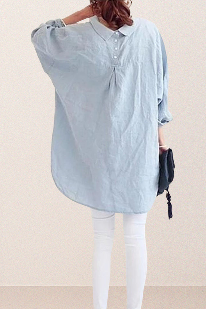 Oversized 100% Cotton Linen Shirt