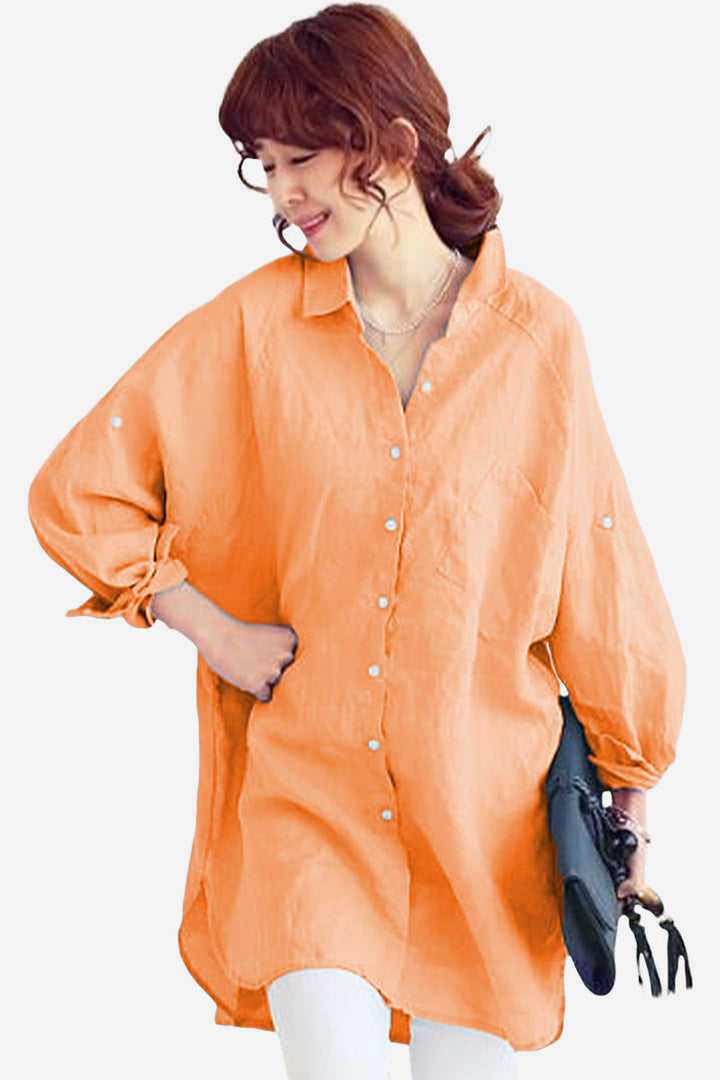 Oversized 100% Cotton Linen Shirt