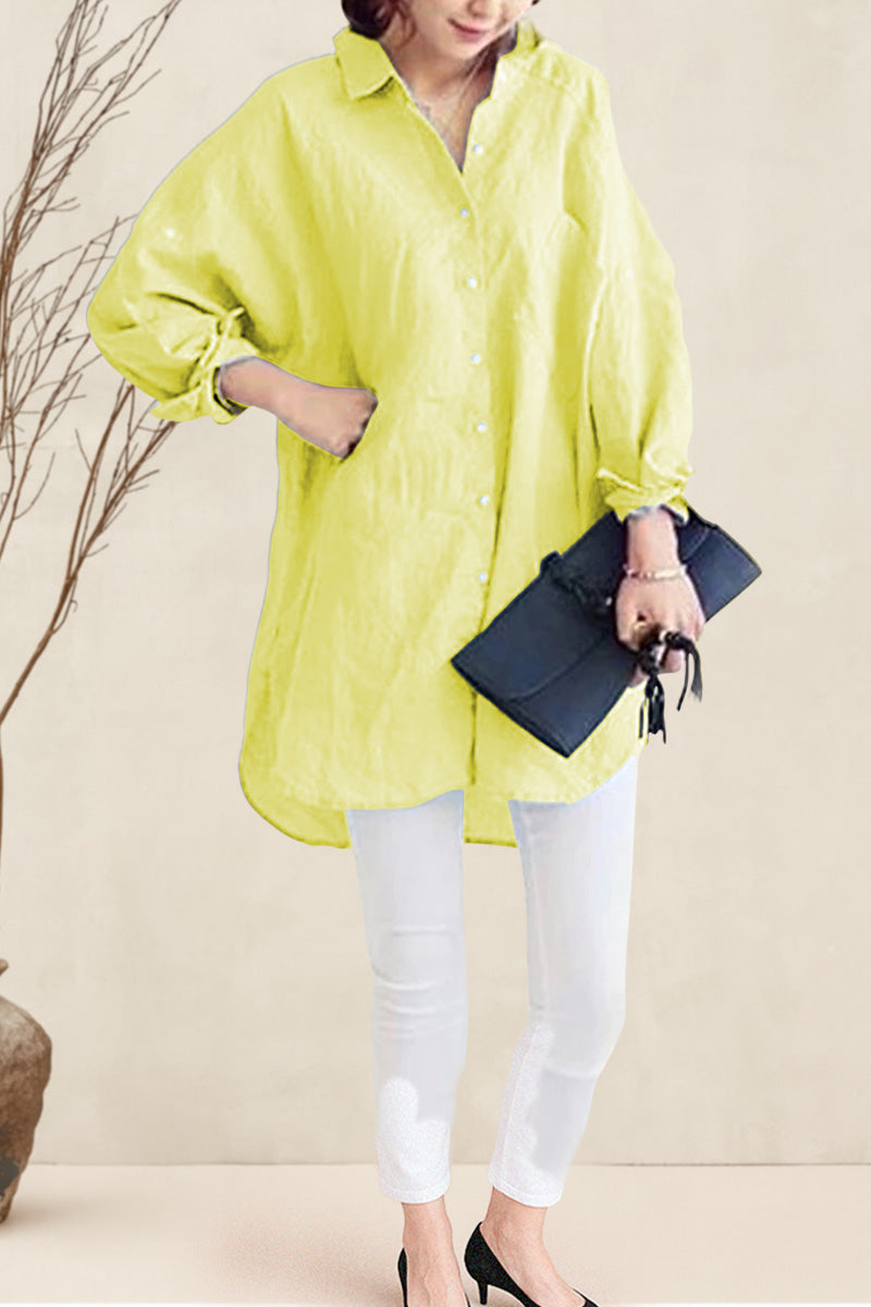 Oversized 100% Cotton Linen Shirt