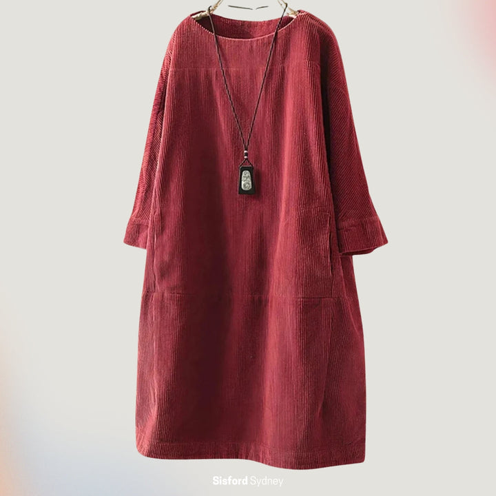 Amy Relaxed Corduroy Midi Dress