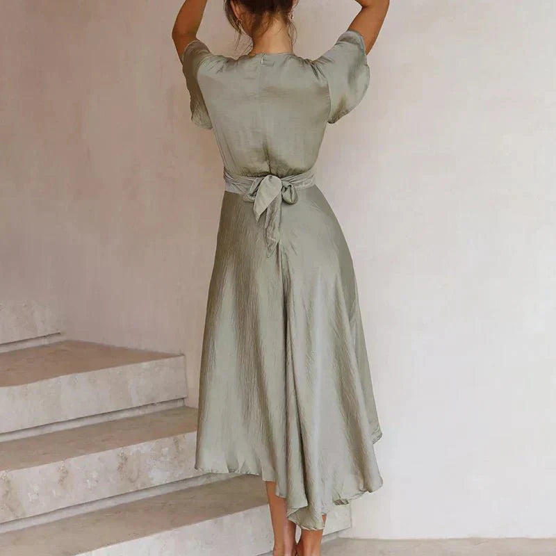 SARAH | FLUTTER SLEEVE MIDI DRESS
