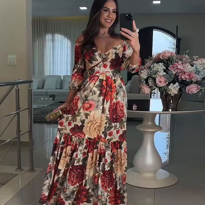 BlossomAura Maxi Dress