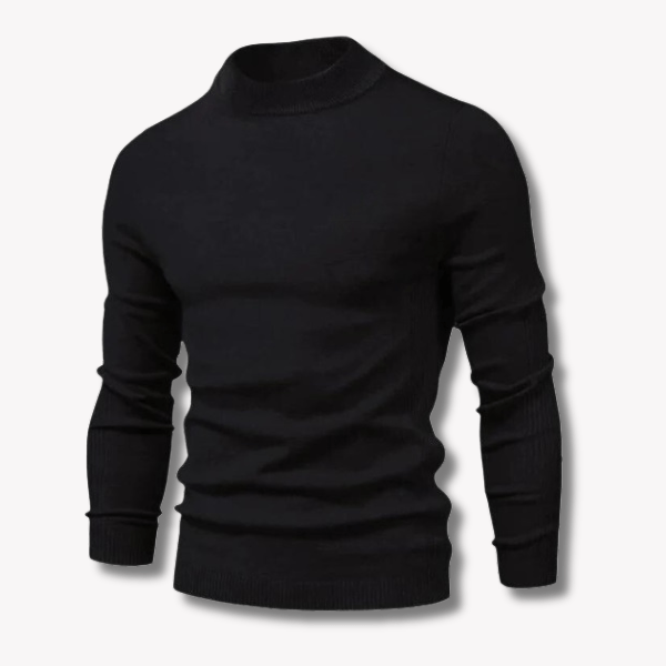 Tom | Fitted Ribbed  Mock-Neck Sweater