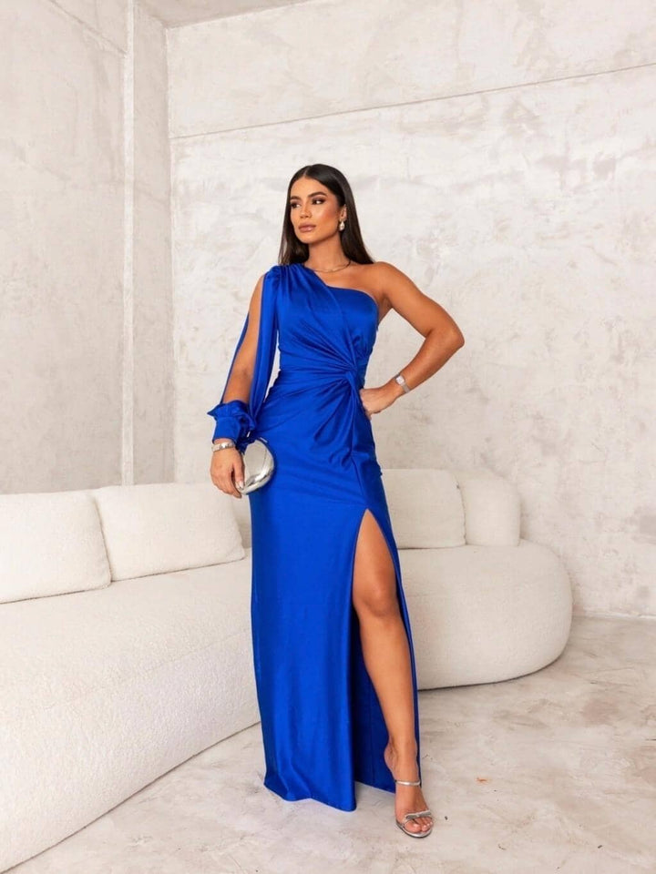 LIVIA | SILK SPLIT MAXI DRESS